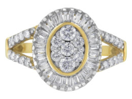 10kt Yellow Gold Diamond Cocktail Ring (1 cttw, H-I Color, SI2-I1 Clarity)