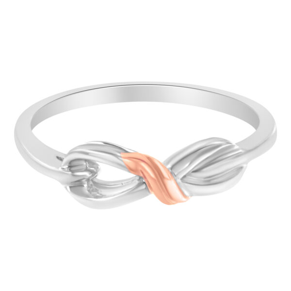10K Rose Gold over .925 Sterling Silver Infinity Ring - Size 8