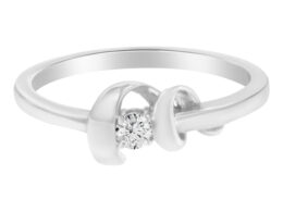 10K White Gold Diamond Promise Ring (1/10 Cttw, H-I Color, SI2-I1 Clarity) - Size 6