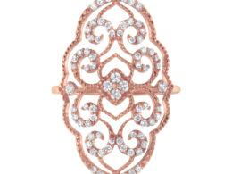 10KT Rose Gold Diamond Cocktail Ring (1/2 cttw, H-I Color, I1-I2 Clarity)