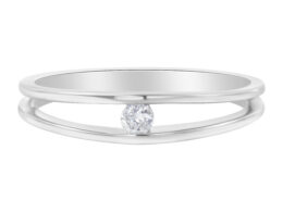 10K White Gold Diamond Promise Ring (1/10 Cttw, H-I Color, I1-I2 Clarity) - Size 7
