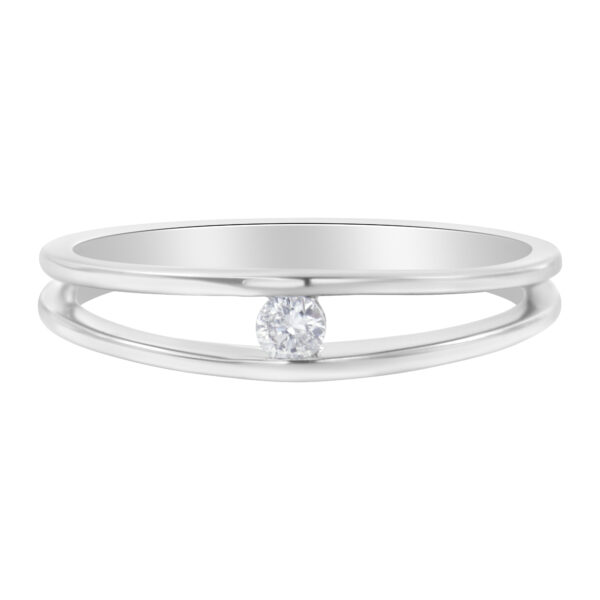 10K White Gold Diamond Promise Ring (1/10 Cttw, H-I Color, I1-I2 Clarity) - Size 6