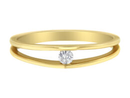 10K Yellow Gold Diamond Promise Ring (1/10 Cttw, H-I Color, I1-I2 Clarity) - Size 6