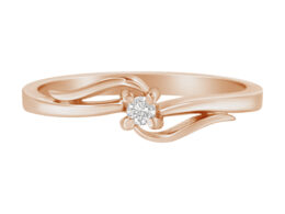 10K Rose Gold Diamond Promise Ring (1/20 Cttw, H-I Color, I1-I2 Clarity) - Size 6