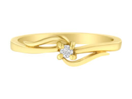 10K Yellow Gold Diamond Promise Ring (1/20 Cttw, H-I Color, I1-I2 Clarity) - Size 7
