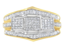 10KT Two-Toned Gold Diamond Ring (1 cttw, H-I Color, SI1-SI2 Clarity)