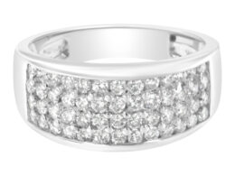 14K White Gold Round Cut Diamond Ring (1.0 Cttw, H-I Color, SI2-I1 Clarity) - Size 6-1/2