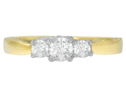 14K Two-Toned Gold 1/2 CTTW Round-cut Diamond Ring (G-H, SI1-SI2)