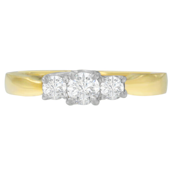 14K Two-Toned Gold 1/2 CTTW Round-cut Diamond Ring (G-H, SI1-SI2)