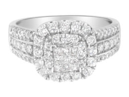 14K White Gold Diamond Vintage Ring (1 cttw, H-I Color, I1-I2 Clarity)