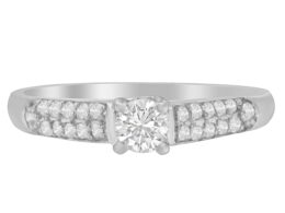 14K White Gold Round-Cut Diamond Ring (0.37 cttw, H-I Color, SI2-I1 Clarity)