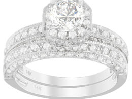 14K White Gold 1 ct. TDW Round Cut Diamond Ring (G-H, I1-I2)