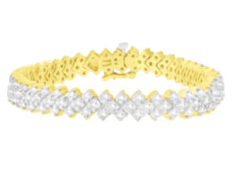 14K Yellow Gold Round-Cut Diamond Bracelet (4.00 cttw, I-J Color, I1-I2 Clarity)