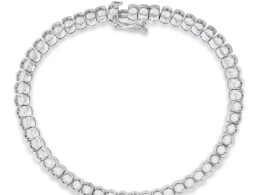 10K White Gold Diamond Tennis Bracelet (3 cttw, H-I Color, SI1-SI2 Clarity)