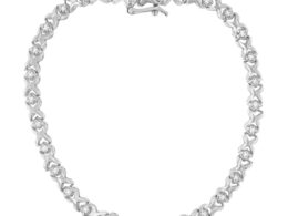 10K White Gold X-Link Tennis Bracelet with Round-Cut Diamond (1/4 cttw, I-J Color, I2-I3 Clarity)