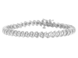 10K White Gold Round Cut Bonded Diamond Bracelet (2.50 cttw, H-I Color, I1-I2 Clarity)