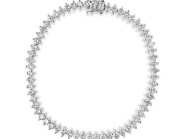 14K White Gold 5 1/2 Cttw Round Diamond 2-Prong Tennis Bracelet (H-I Color, SI2-I1 Clarity) - 7"