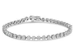14K White Gold Round Diamond Bracelet (2.00 cttw, H-I Color, I1-I2 Clarity)
