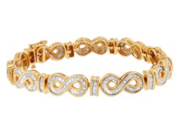 14K Yellow Gold Baguette Cut Diamond Bracelet (4.00 cttw, H-I Color, SI2-I1 Clarity)
