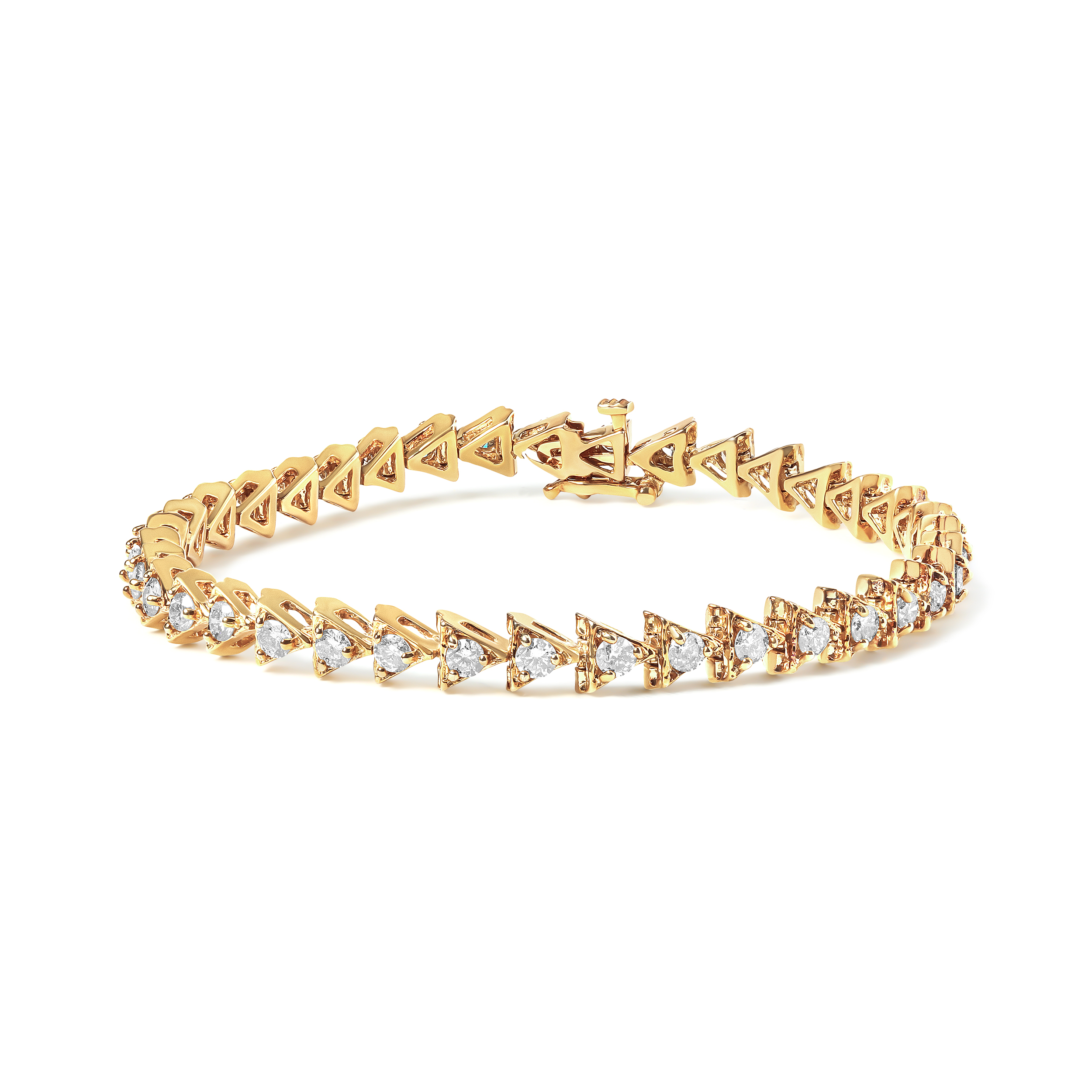 Haus Of Brilliance .925 Sterling Silver 1/10 Cttw Diamond Round Miracle Plate And S Link Tennis Bracelet (I-J Color, I2- I3 Clarity) - 7