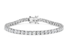 .925 Sterling Silver 2.0 Cttw Diamond Classic Link Tennis Bracelet (I-J Color, I2-I3 Clarity) - 7-1/4"