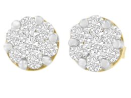 14K Yellow Gold 1 cttw Diamond Stud Earrings (H-I, SI2-I1)