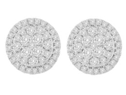 10K Yellow Gold Round Cut Diamond Earrings (1.5 cttw, H-I Color, I2-I3 Clarity)