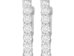 14K White Gold Round Cut Diamond Earrings (2.4 cttw, H-I Color, SI2-I1 Clarity)