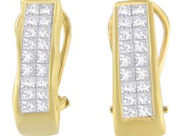 14K Yellow Gold 1 cttw Diamond Stud Earrings (G-H, VS1-VS2)