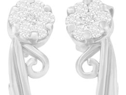 14K White Gold 1/2 cttw Round Cut Diamond Earrings (H-I, I1-I2)