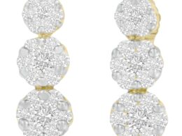 14K Yellow Gold 1 cttw Diamond Stud Earring (H-I, I1-I2)
