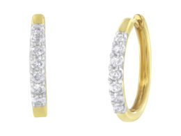 10KT Yellow Gold Diamond Hoop Earring (1/2 cttw, I-J Color, I2-I3 Clarity)