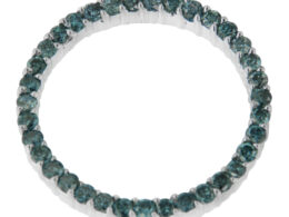 14K White Gold Treated Blue Diamond Pendant Necklace (1 cttw, Blue Color, I1-I2 Clarity)