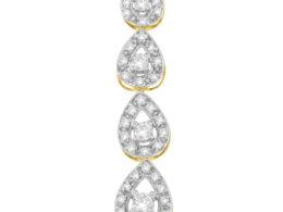 10K Yellow Gold Diamond Tears of Love Drop Pendant Necklace (0.5 cttw, H-I Color, I1-I2 Clarity)