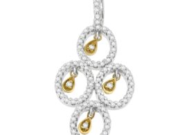 14K Two- Toned Gold 2/5 cttw Round Diamond Pendant Necklace (H-I, I1-I2)