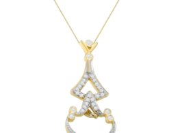 14K Yellow Gold 1/3 cttw Round Diamond Pendant Necklace (H-I, SI2-I1)