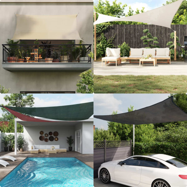 vidaXL Sunshade Sail HDPE Square 11.8'x11.8' Anthracite