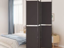 vidaXL 3-Panel Room Divider Brown 59.1"x86.6" Fabric