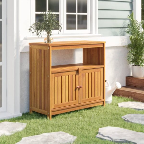 vidaXL Patio Console Table 31.5"x13.8"x29.5" Solid Wood Acacia
