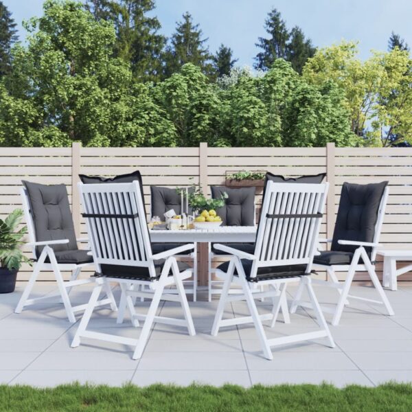 vidaXL Garden Highback Chair Cushions 6 pcs Anthracite 47.2"x19.7"x2.8" Fabric