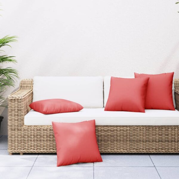 vidaXL Sofa Cushions 4 pcs Red 23.6"x23.6" Fabric