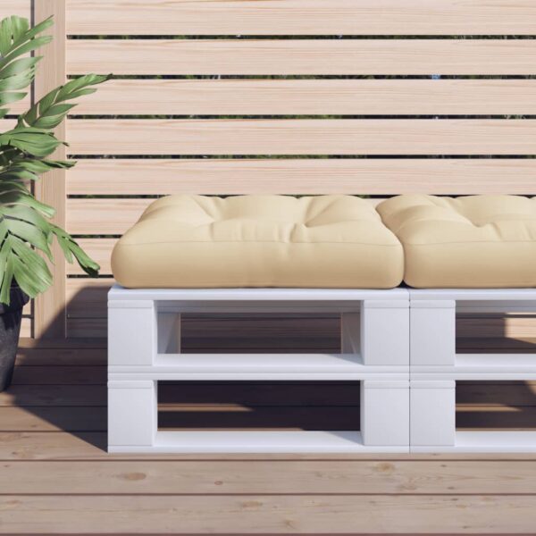 vidaXL Pallet Cushion Beige 19.7"x19.7"x4.7" Fabric