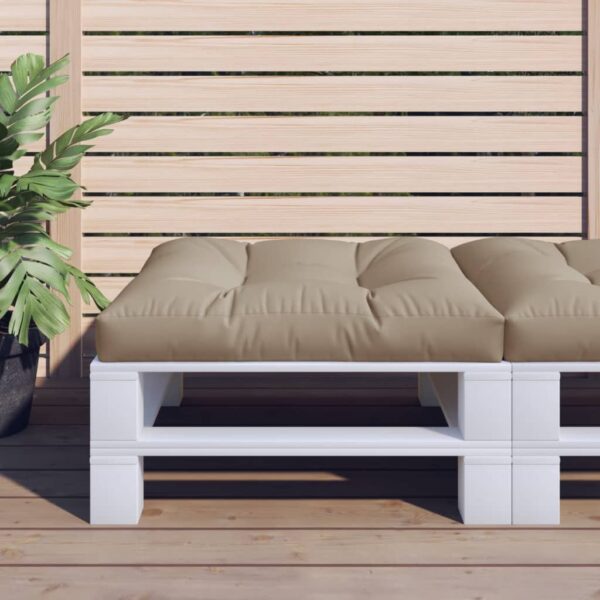 vidaXL Pallet Cushion Taupe 27.6"x27.6"x4.7" Fabric