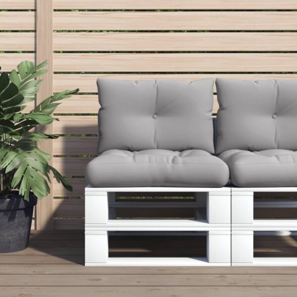 vidaXL Pallet Cushions 2 pcs Gray Fabric