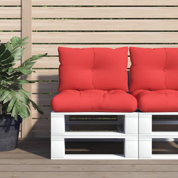 vidaXL Pallet Cushions 2 pcs Red Fabric