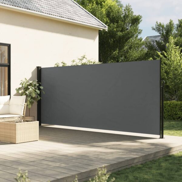 vidaXL Retractable Side Awning Anthracite 63"x118.1"