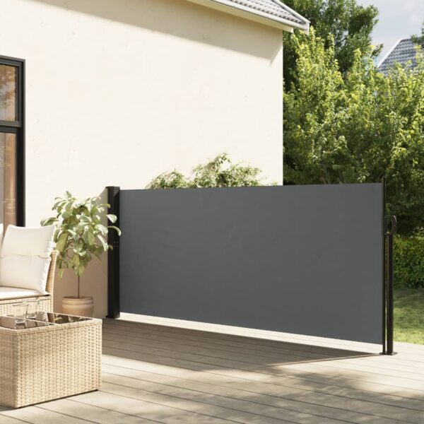 vidaXL Retractable Side Awning Anthracite 47.2"x236.2"