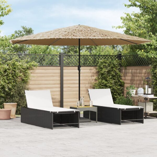 vidaXL Garden Parasol with Steel Pole Brown 152.8"x152.8"x97.6"