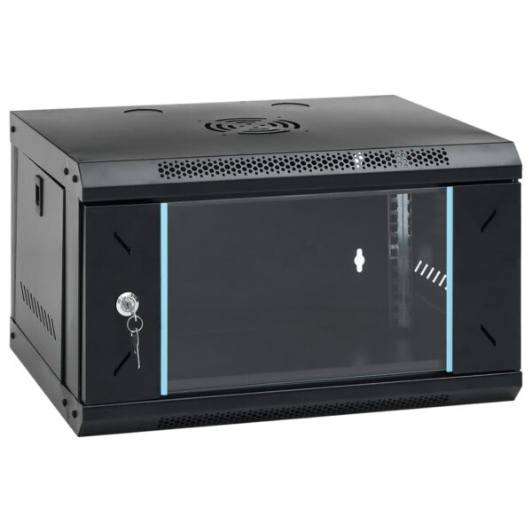 vidaXL 6U Wall Mounted Network Cabinet 19" IP20 20.9"x15.7"x11.8"