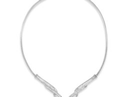 14K White Gold Round and Princess Cut Diamond 'V' Shape Fashion Pendant (2 cttw, I-J Color, SI2-I1 Clarity)